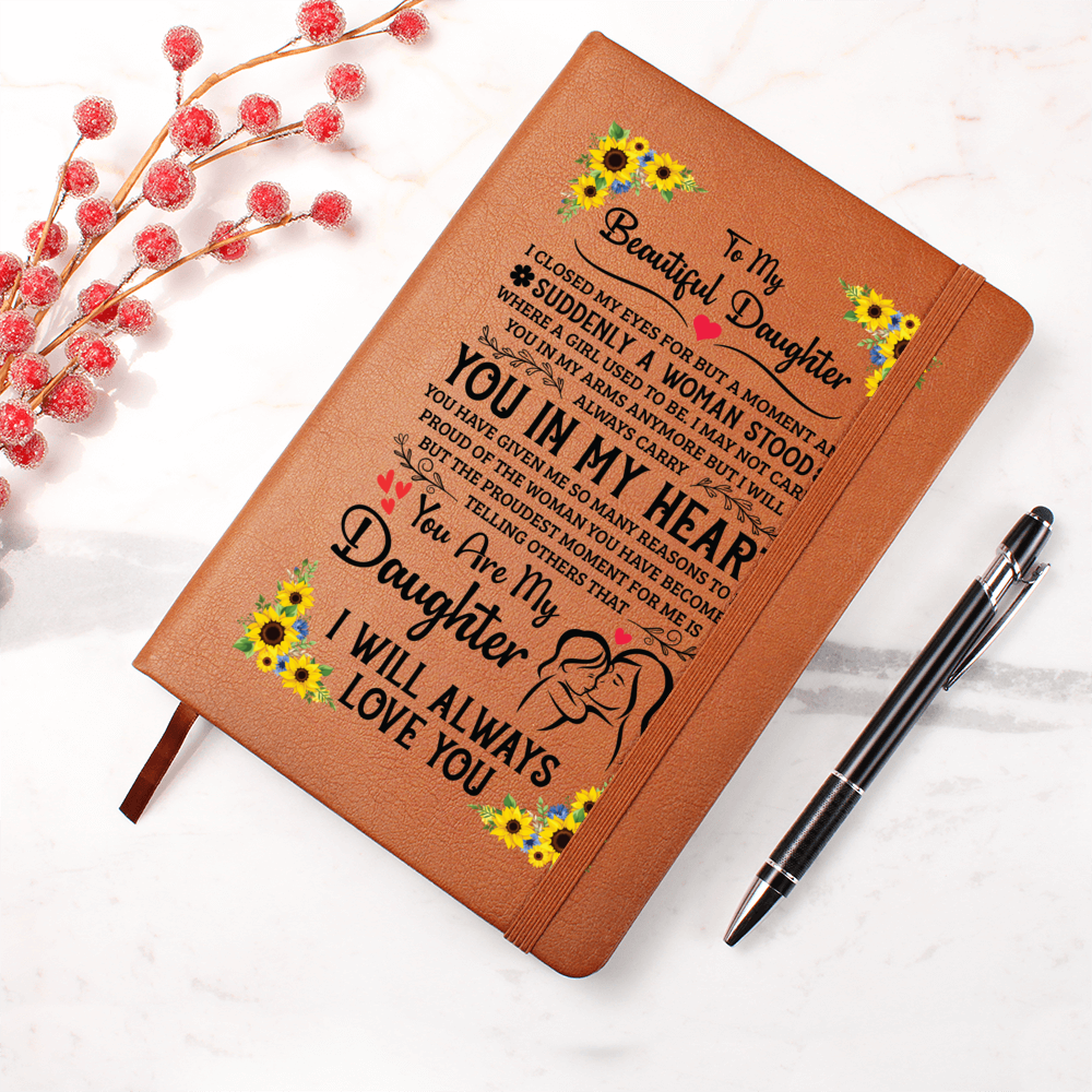 TO MY DAUGHTER PROUD LEATHER JOURNAL