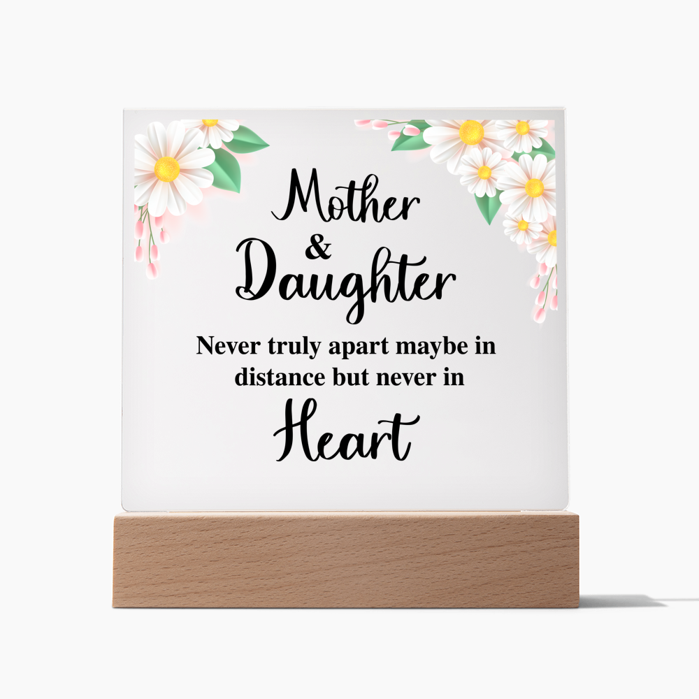TO MY DAUGHTER DISTANCE SQUARE ACRYLIC PLAQUE