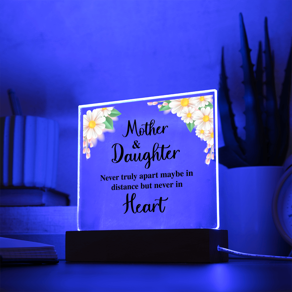 TO MY DAUGHTER DISTANCE SQUARE ACRYLIC PLAQUE