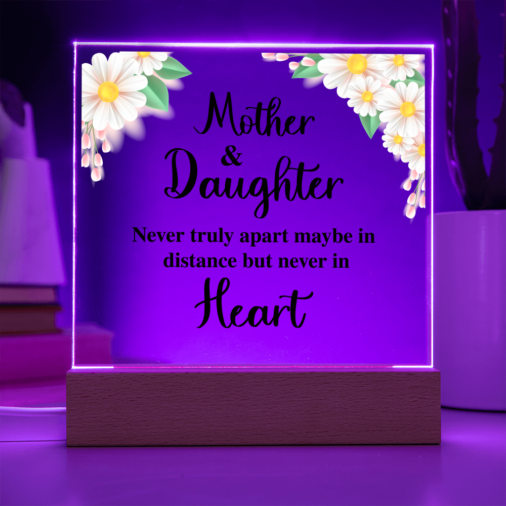 TO MY DAUGHTER DISTANCE SQUARE ACRYLIC PLAQUE