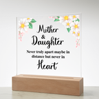TO MY DAUGHTER DISTANCE SQUARE ACRYLIC PLAQUE