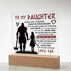 TO MY DAUGHTER VIKING SQUARE ACRYLIC PLAQUE