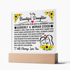 TO MY DAUGHTER SQUARE ACRYLIC PLAQUE