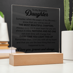 TO MY DAUGHTER CHAPTERS SQUARE PLAQUE