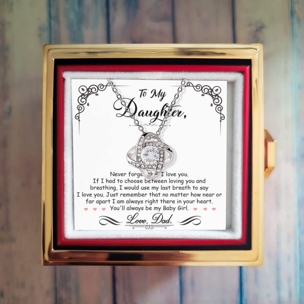 Breathing Interlocking - Daughter Birthday Necklace with Rose Box ...