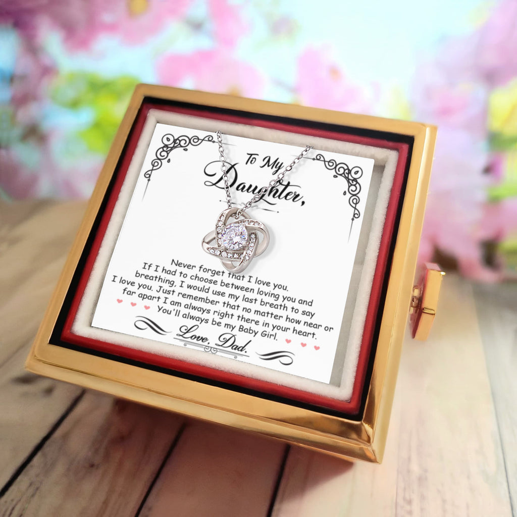 Breathing Interlocking - Daughter Birthday Necklace with Rose Box ...