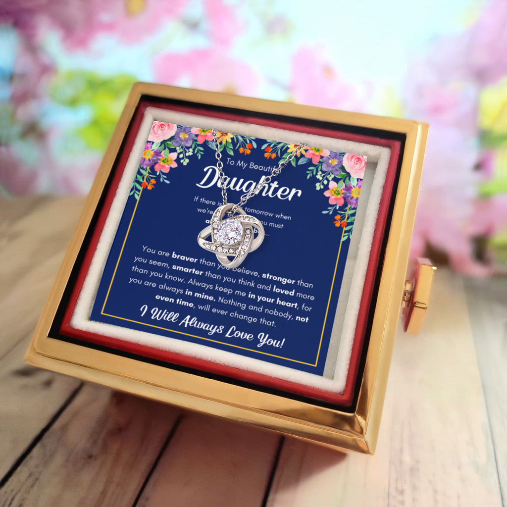 Braver Name - Daughter Birthday Necklace with Rose Box – CLIC CLOCK SHOP