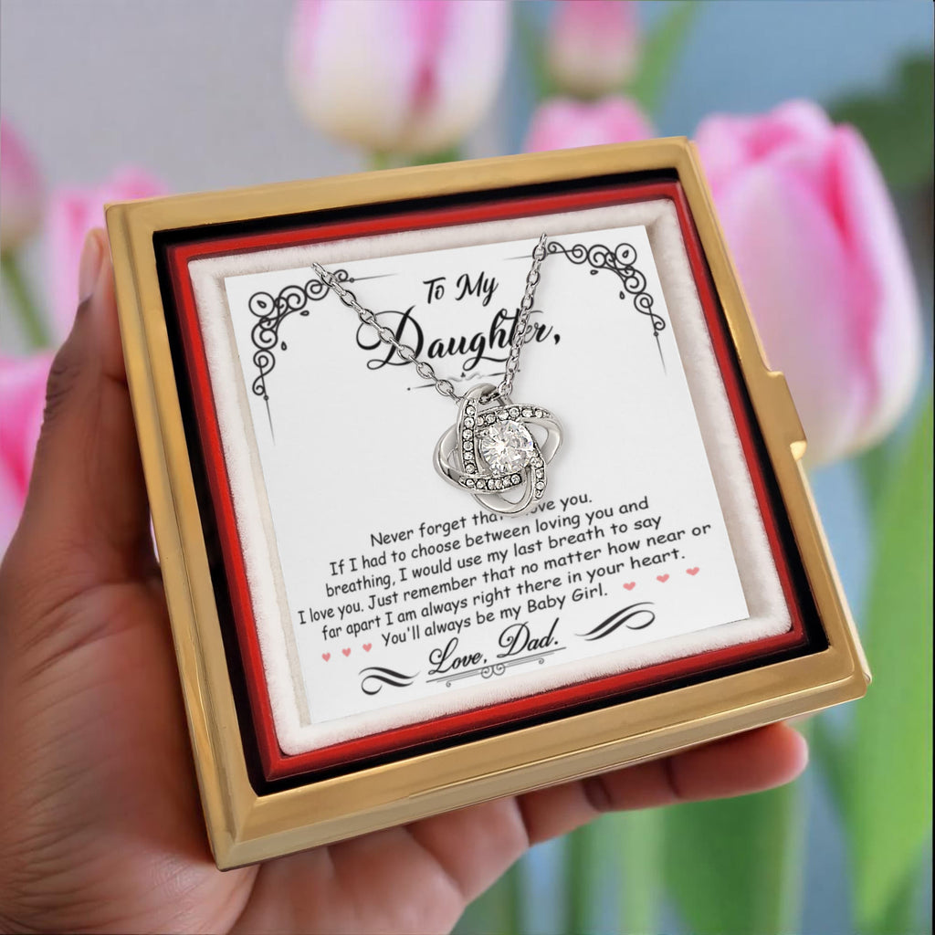Breathing Interlocking - Daughter Birthday Necklace with Rose Box ...